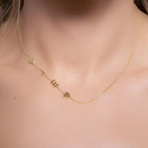 Collier Personnalisé avec Initiale Latérale