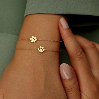 Bracelet Patte Personnalisé – Gardez Votre Animal Toujours Près de Vous