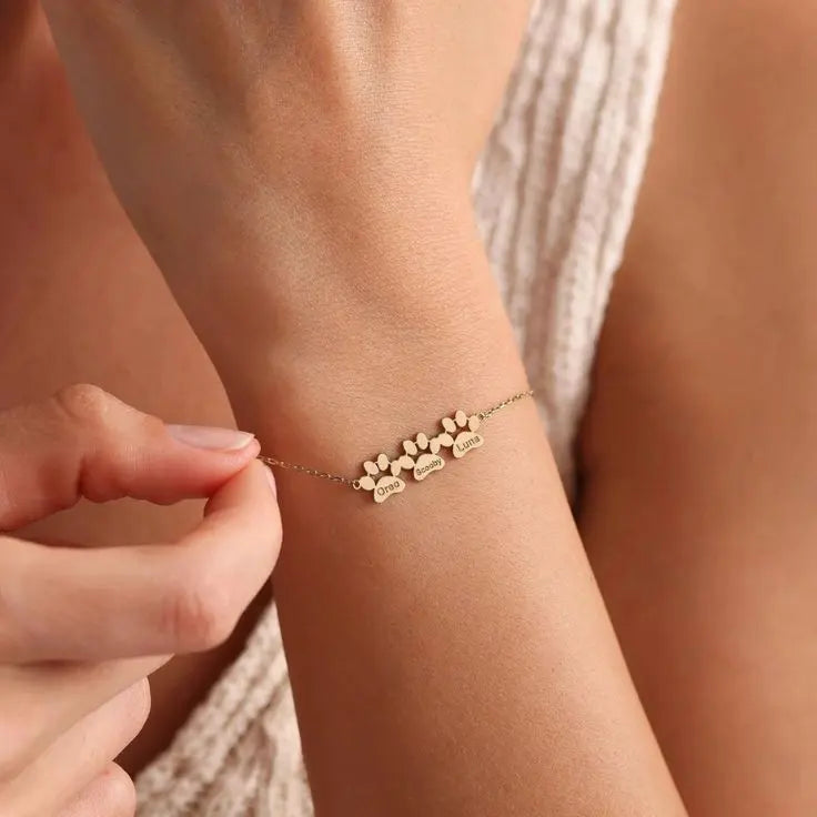 Bracelet Patte Personnalisé – Gardez Votre Animal Toujours Près de Vous