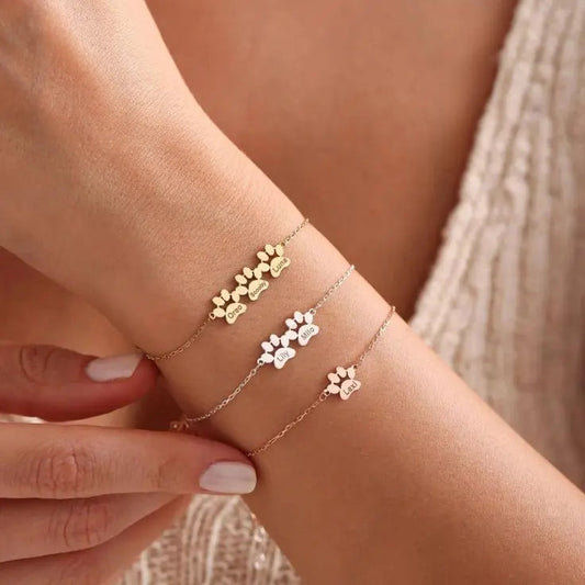 Bracelet Patte Personnalisé – Gardez Votre Animal Toujours Près de Vous