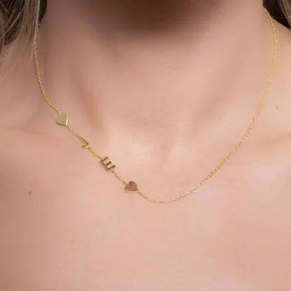 Collier Personnalisé avec Initiale Latérale